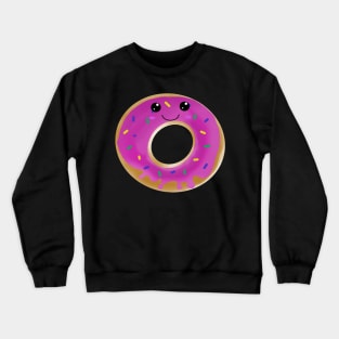 Cute Kawaii Pink Donut Pattern Crewneck Sweatshirt